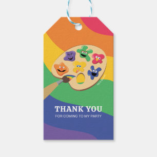 Étiquettes-cadeau Sesame Street Pals Rainbow Art Party Merci