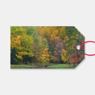 Étiquettes-cadeau Seven Springs Fall Bridge II Autumn Paysage