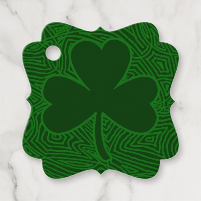 Étiquettes Cadeau Shamrock (Devant)