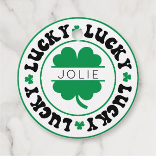 Étiquettes Cadeau Shamrock de la chance St. Patrick's Day