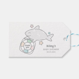 Étiquettes-cadeau Shark Ahoy Merci
