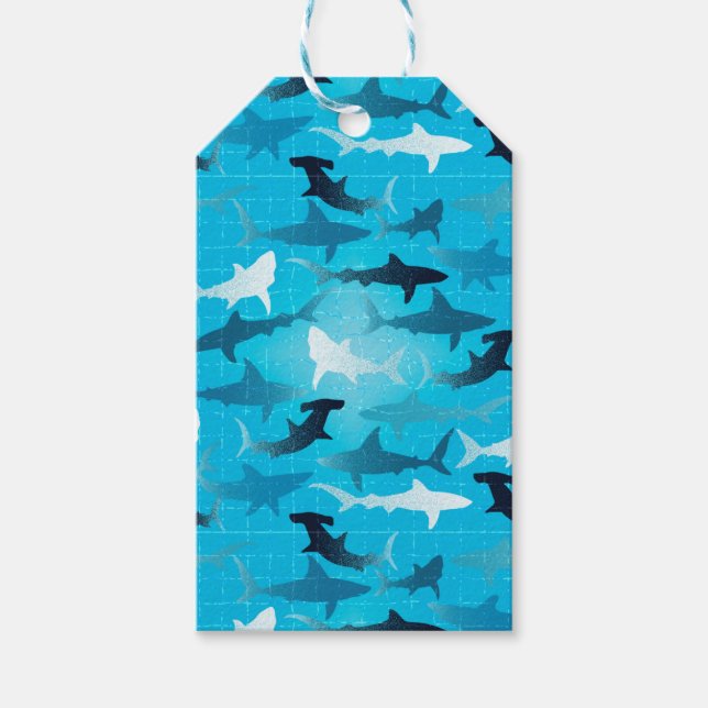 Étiquettes-cadeau Sharks ! (Devant)