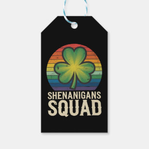 Étiquettes-cadeau Shenanigans Squad Correspondance Groupe Jour de la