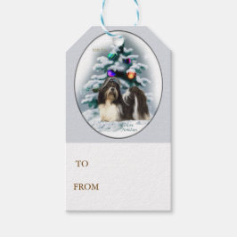 Étiquettes-cadeau Shih Tzu Noël