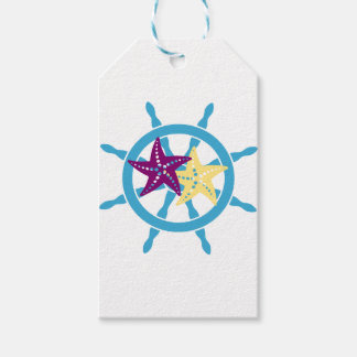 Étiquettes-cadeau Shipwheel & Starfish