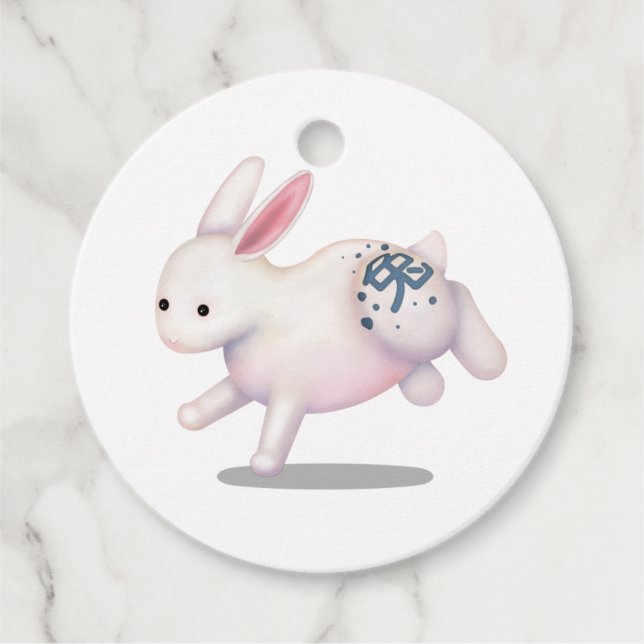 Étiquettes Cadeau SIGNE D'Astrologie Chinoise Zodiac Rabbit (Devant)
