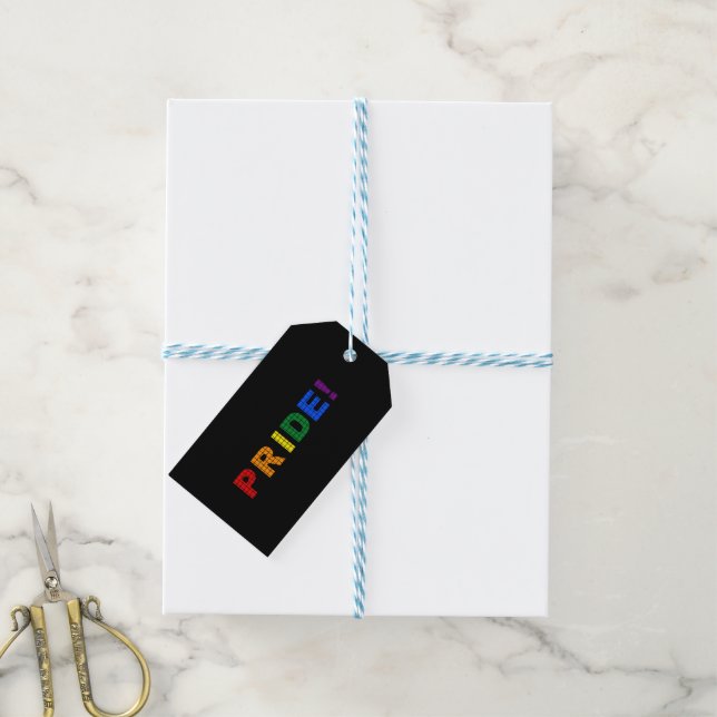 Étiquettes-cadeau Signe de texte LGBT pride (Avec de laficelle)