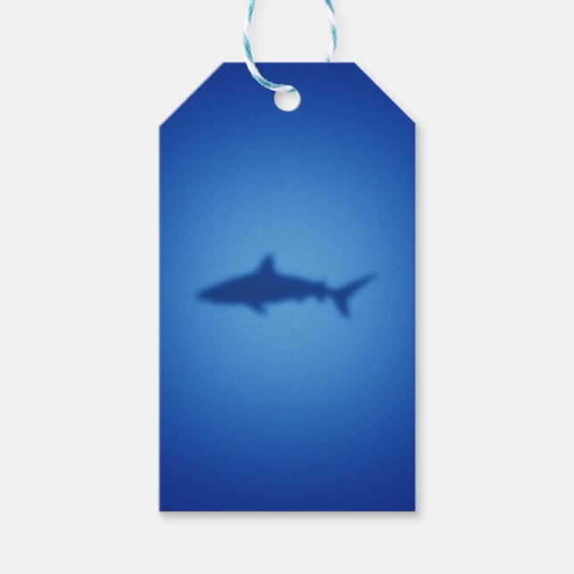 Étiquettes-cadeau Silhouette de requin (Devant)