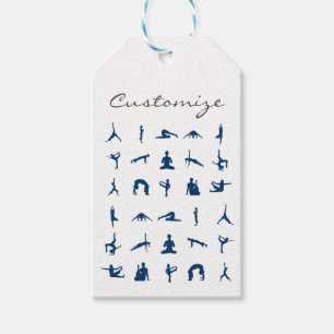 Étiquettes-cadeau Silhouette Yoga Possède Thunder_Cove