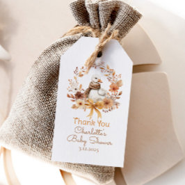 Étiquettes-cadeau Silly Goose Rustic Fall Baby shower Thank you