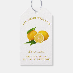 Étiquettes-cadeau Simple confiture de citron maison Hang Tag l Blanc