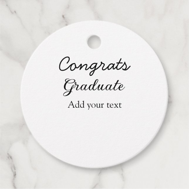 Étiquettes Cadeau Simple congratulation graduation add your (Devant)