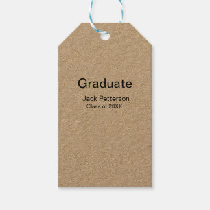 Étiquettes-cadeau simple diplôme minimal ajouter nom classe moderne