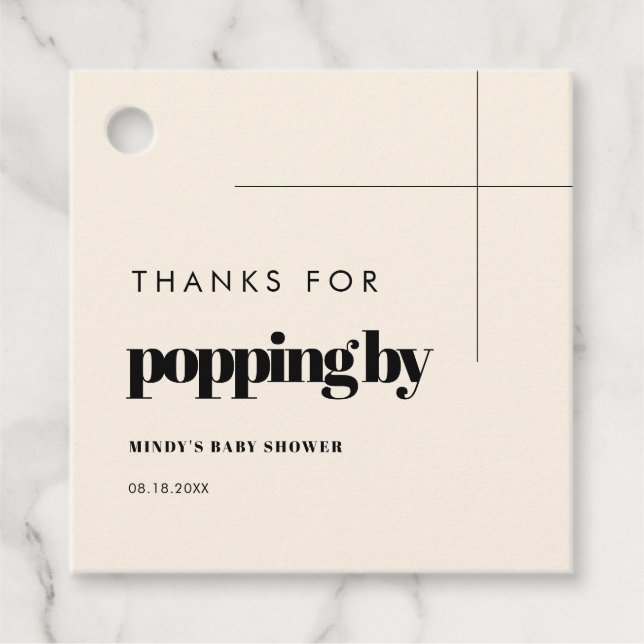 Étiquettes Cadeau Simple, élégant et chic Merci pour votre apparitio (Devant)