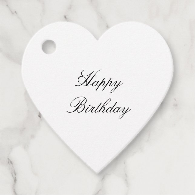 Étiquettes Cadeau simple et élégant cadeau d'anniversaire heureux (Devant)