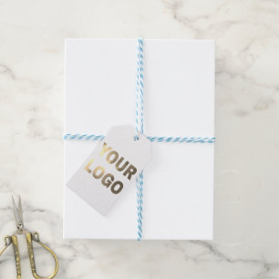 Étiquettes-cadeau simple et minimal ajoutez votre logo/votre design