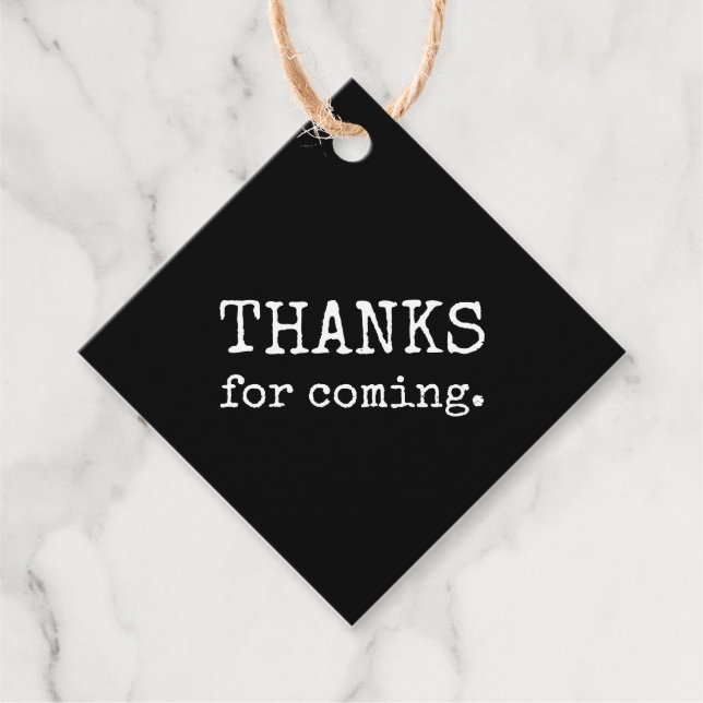 Étiquettes Cadeau Simple Et Moderne Merci D'Être Venu (Devant)