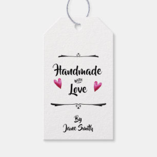 Étiquettes-cadeau Simple fait main avec amour