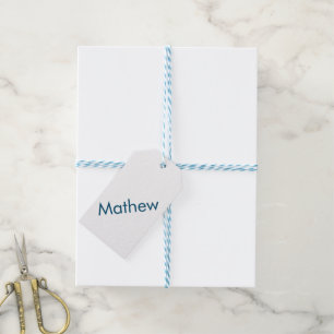 Étiquettes-cadeau simple lettre initiale monogramme ajouter votre no