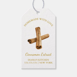 Étiquettes-cadeau Simple maison cannelle Extrait Hang Tag l Blanc