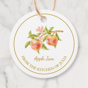 Étiquettes Cadeau Simple maison confiture de pomme Hang Tag l Blanc