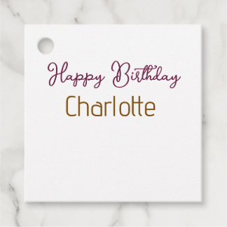 Étiquettes Cadeau SIMPLE MINIMAL.CUTIE AJOUTER NOM BÉBÉ joyeux anniv