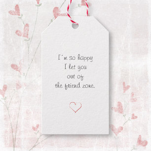 Étiquettes-cadeau Simple minimaliste Blanc Valentin's Day Love Heart