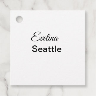 Étiquettes Cadeau Simple minimum ajouter votre nom texte place ville