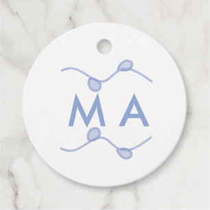Étiquettes Cadeau Simple monogramme ajoutez votre lettre de nom feui