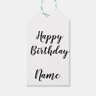 Étiquettes-cadeau simple petit heureux anniversaire ajouter votre no