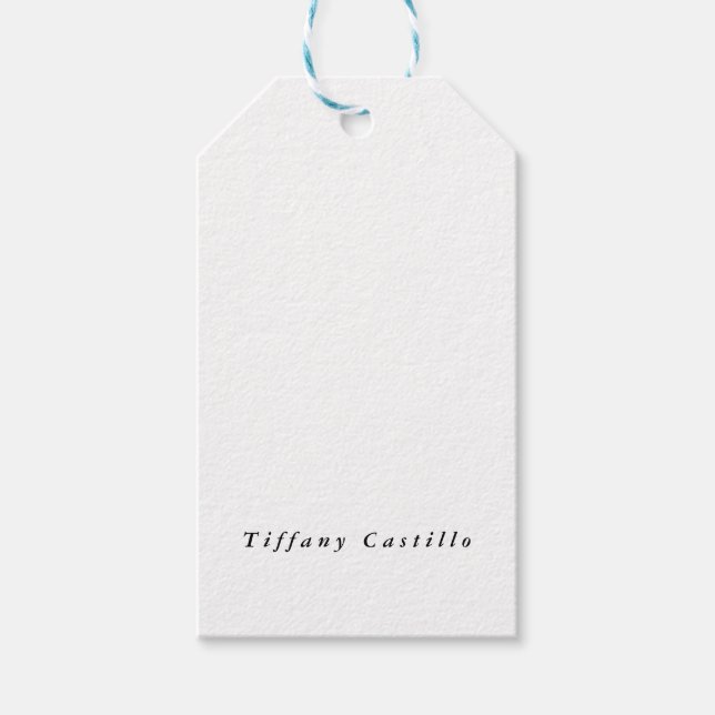 Étiquettes-cadeau Simple Plain Élégant Moderne (Devant)