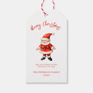 Étiquettes-cadeau Simple Santa Clause Noël