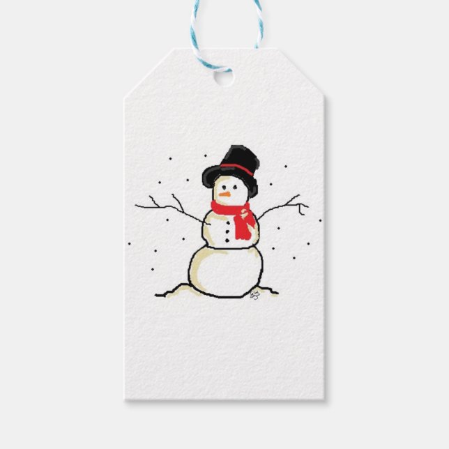 Étiquettes-cadeau Simply Snowman (Devant)