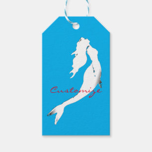 Étiquettes-cadeau Sirène blanche sous-marine nageant Thunder_Cove