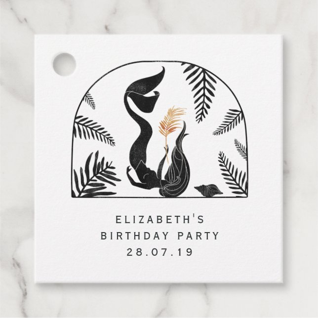 Étiquettes Cadeau Sirène mystique (Devant)