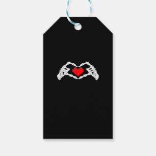 Étiquettes-cadeau Skeleton Coeur Et Mème Mains