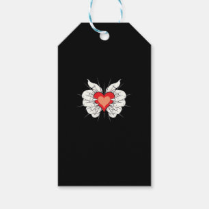 Étiquettes-cadeau Skeleton Hands Heart Classic