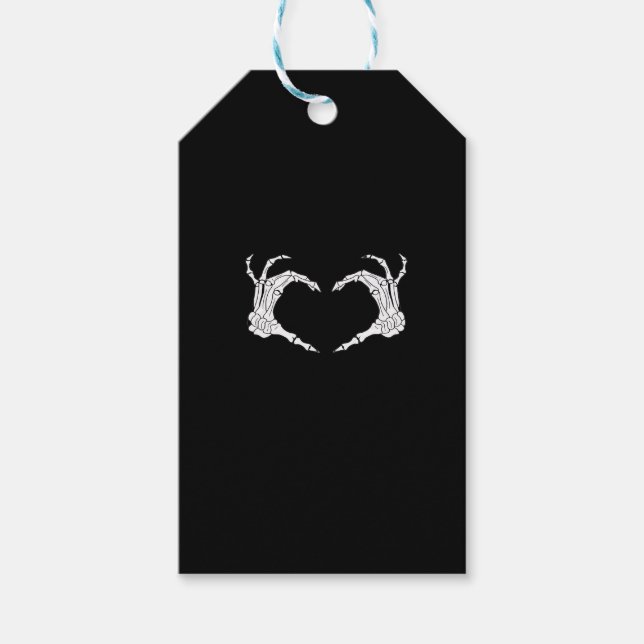 Étiquettes-cadeau Skeleton Heart Hands Classic (Devant)