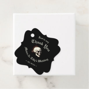 Étiquettes Cadeau Skeletons dansants Mariage gothique