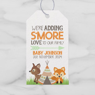 Étiquettes-cadeau Smore Love Woodland Camper Baby shower Favoriser T