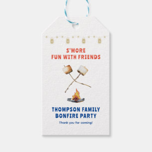 Étiquettes-cadeau S'mores Fun Bonfire Jardin Cookout Friendsgiving