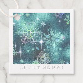 Étiquettes Cadeau Snowflakes le plus beau Motif ID Turquoise846