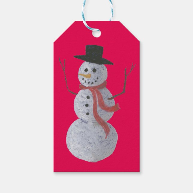 Étiquettes-cadeau Snowman (Devant)