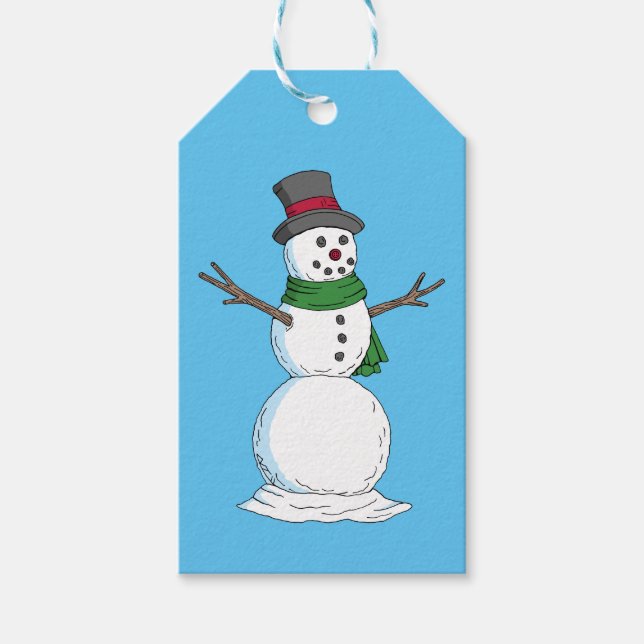 Étiquettes-cadeau Snowman (Devant)