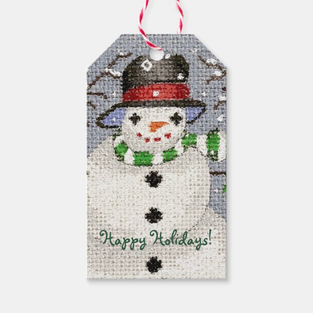 Étiquettes-cadeau Snowman (Devant)