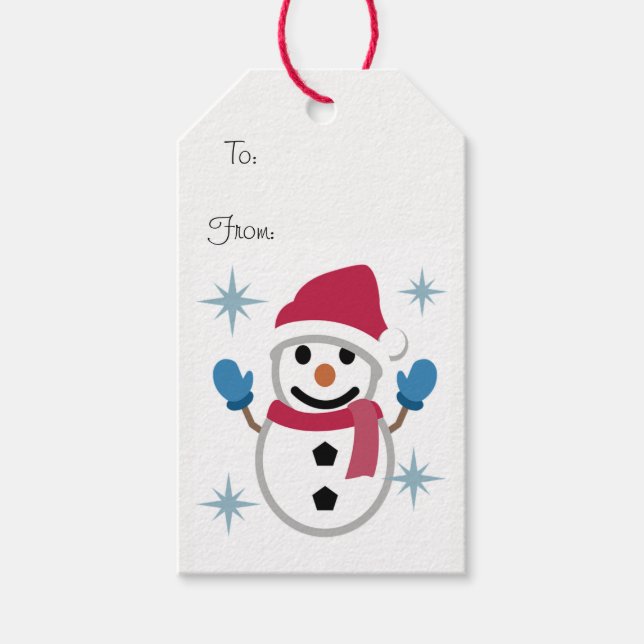 Étiquettes-cadeau Snowman (Devant)