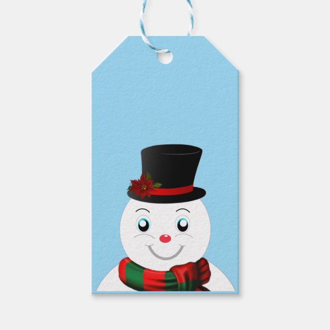 Étiquettes-cadeau snowman (Devant)