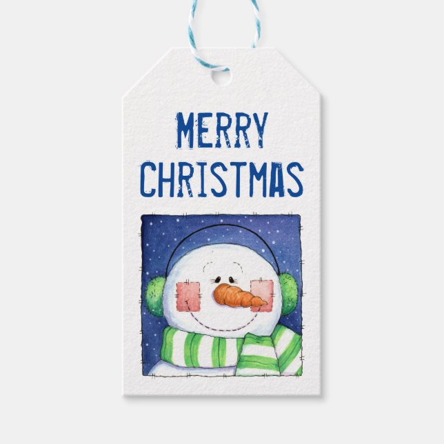 Étiquettes-cadeau Snowman (Devant)