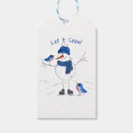 Étiquettes-cadeau Snowman à longue jambe