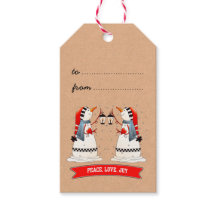 Snowman Couple Kraft Papier Noël